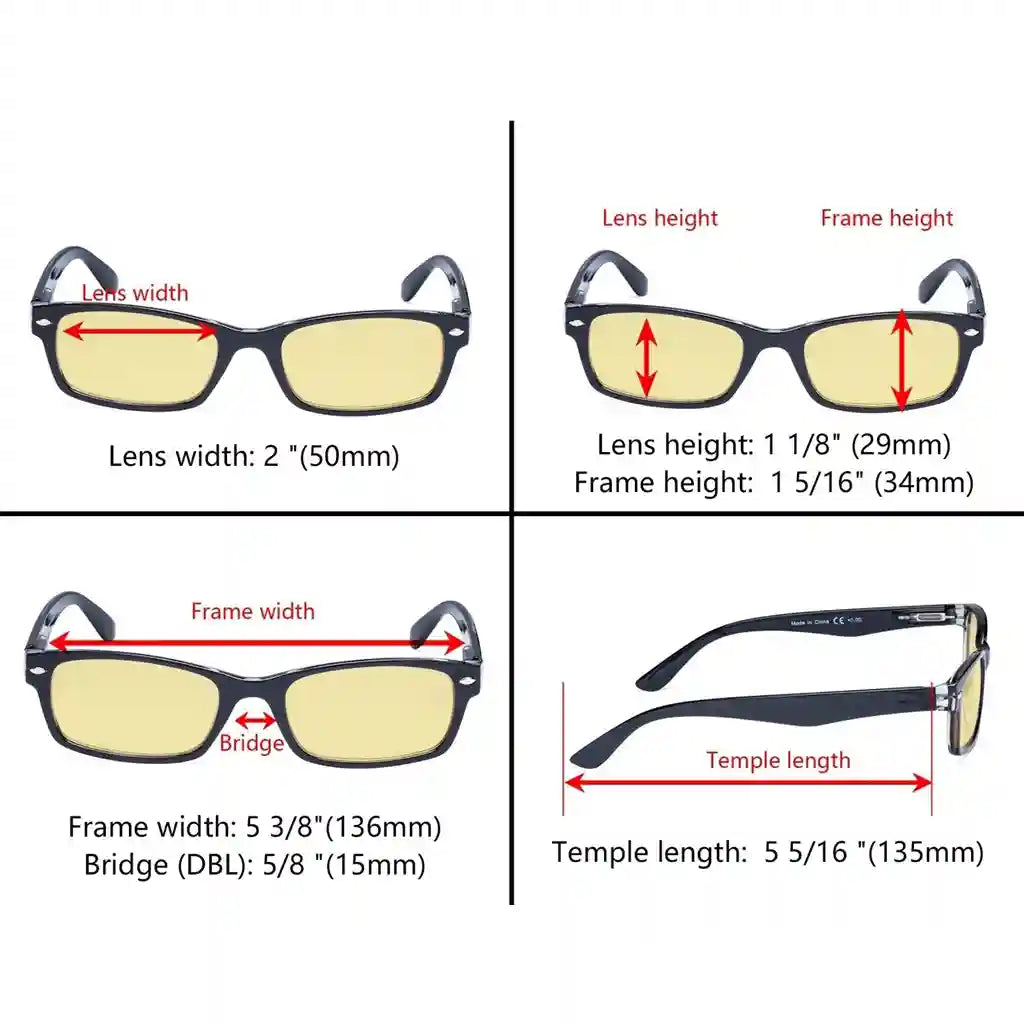 Woncb Blue Light Blocking Glasses Yellow Tinted 5 Pack