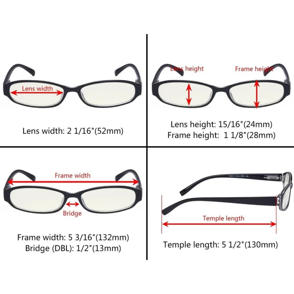 Womcc Blue Light Blocking Glasses Light Yellow Tinted 5 Pack