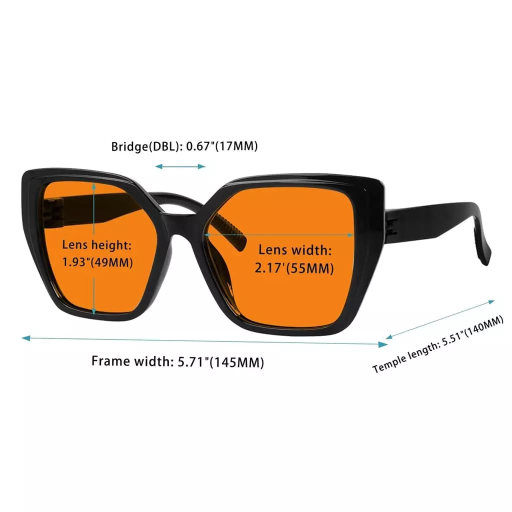 Wosbh 100% Blue Light Blocking Metalless Screwless Glasses Orange Lens 6 Pack