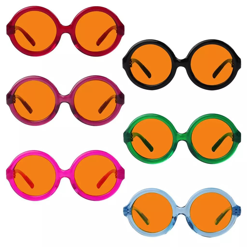 Wosbf 100% Blue Light Blocking Metalless Screwless Glasses Orange Lens 6 Pack
