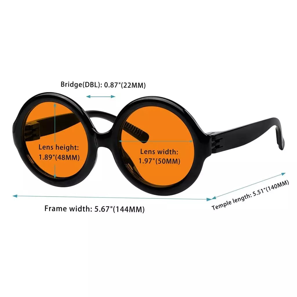 Wosbf 100% Blue Light Blocking Metalless Screwless Glasses Orange Lens 6 Pack