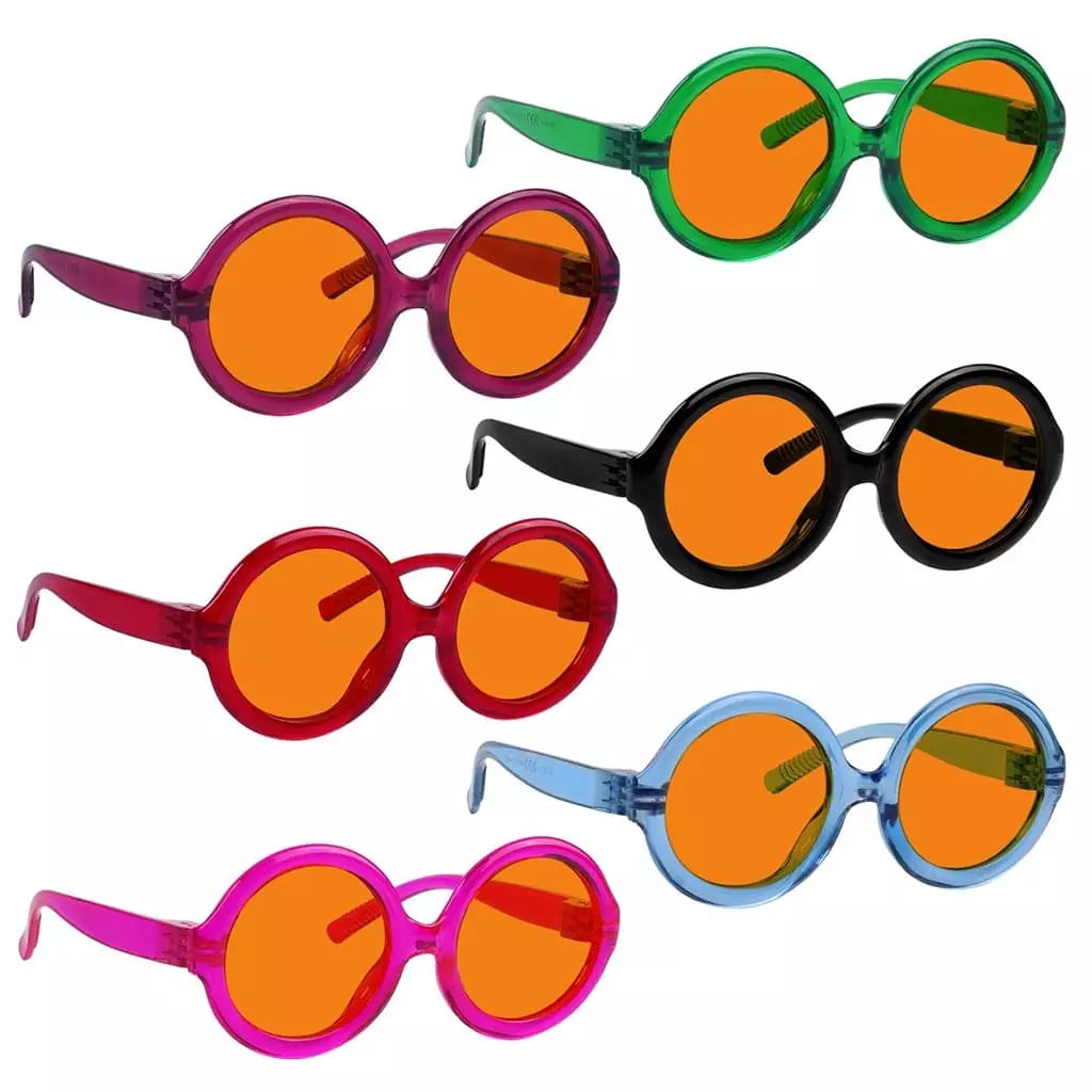 Wosbf 100% Blue Light Blocking Metalless Screwless Glasses Orange Lens 6 Pack