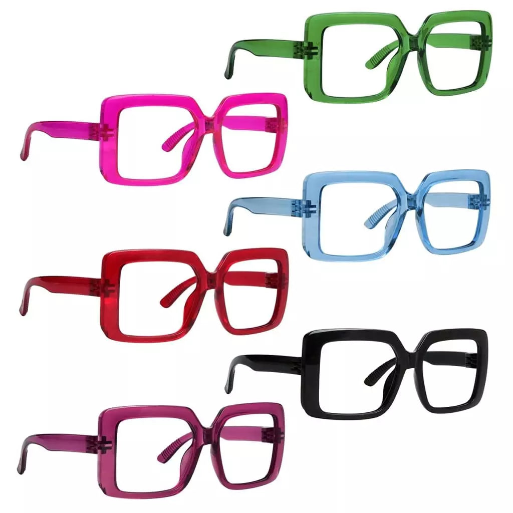 Worbe Metalless Screwless Reading Glasses 6 Pack