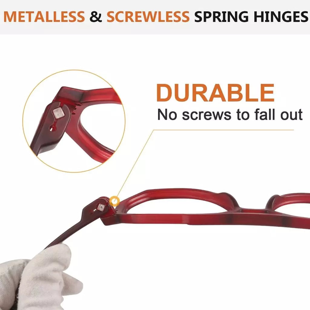 Worbd Metalless Screwless Reading Glasses 6 Pack