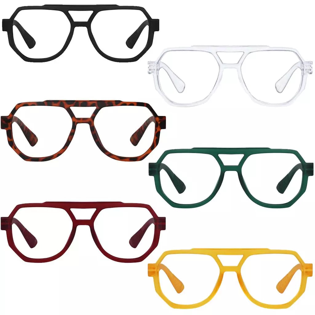Worbd Metalless Screwless Reading Glasses 6 Pack
