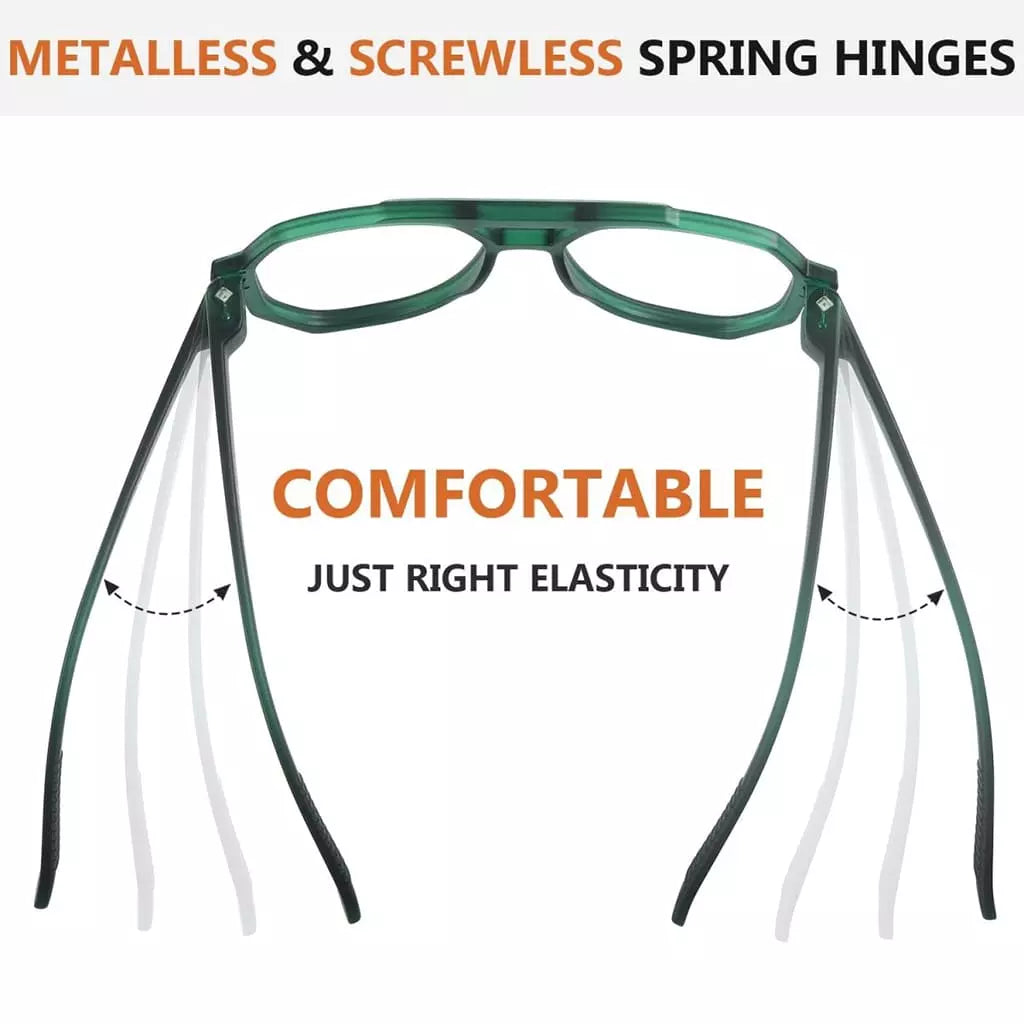 Worbd Metalless Screwless Reading Glasses 6 Pack