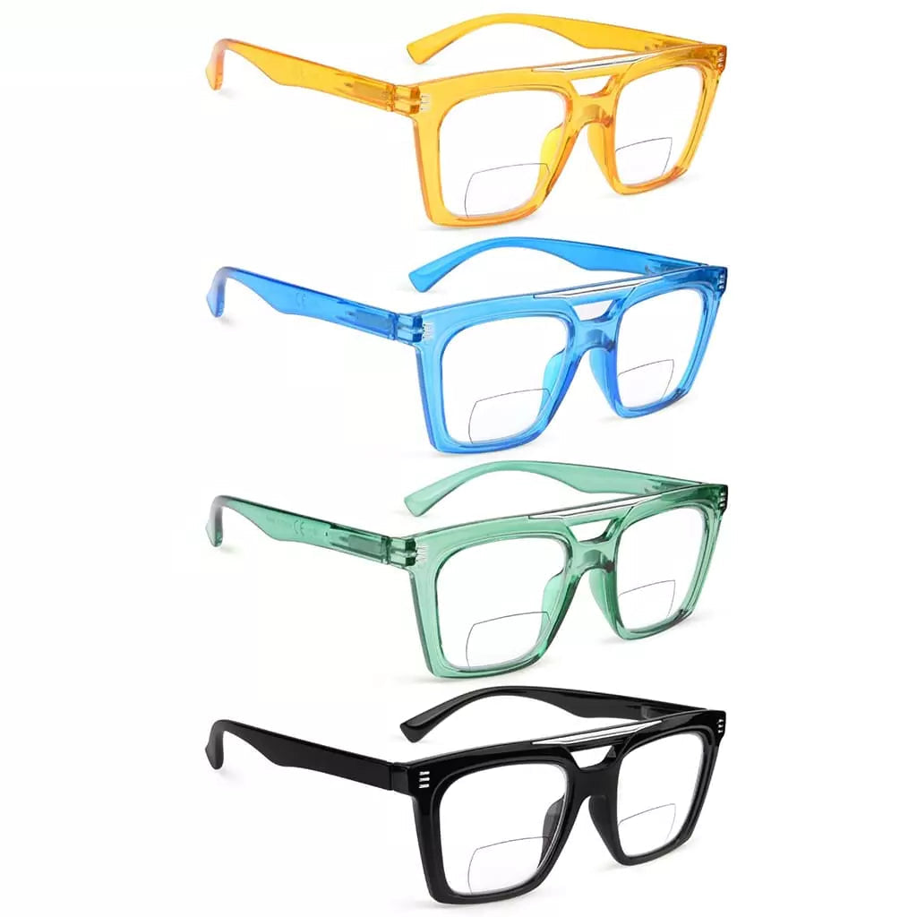Wolam Bifocal Reading Glasses 4 Pack
