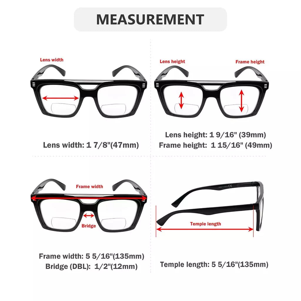 Wolam Bifocal Reading Glasses 4 Pack