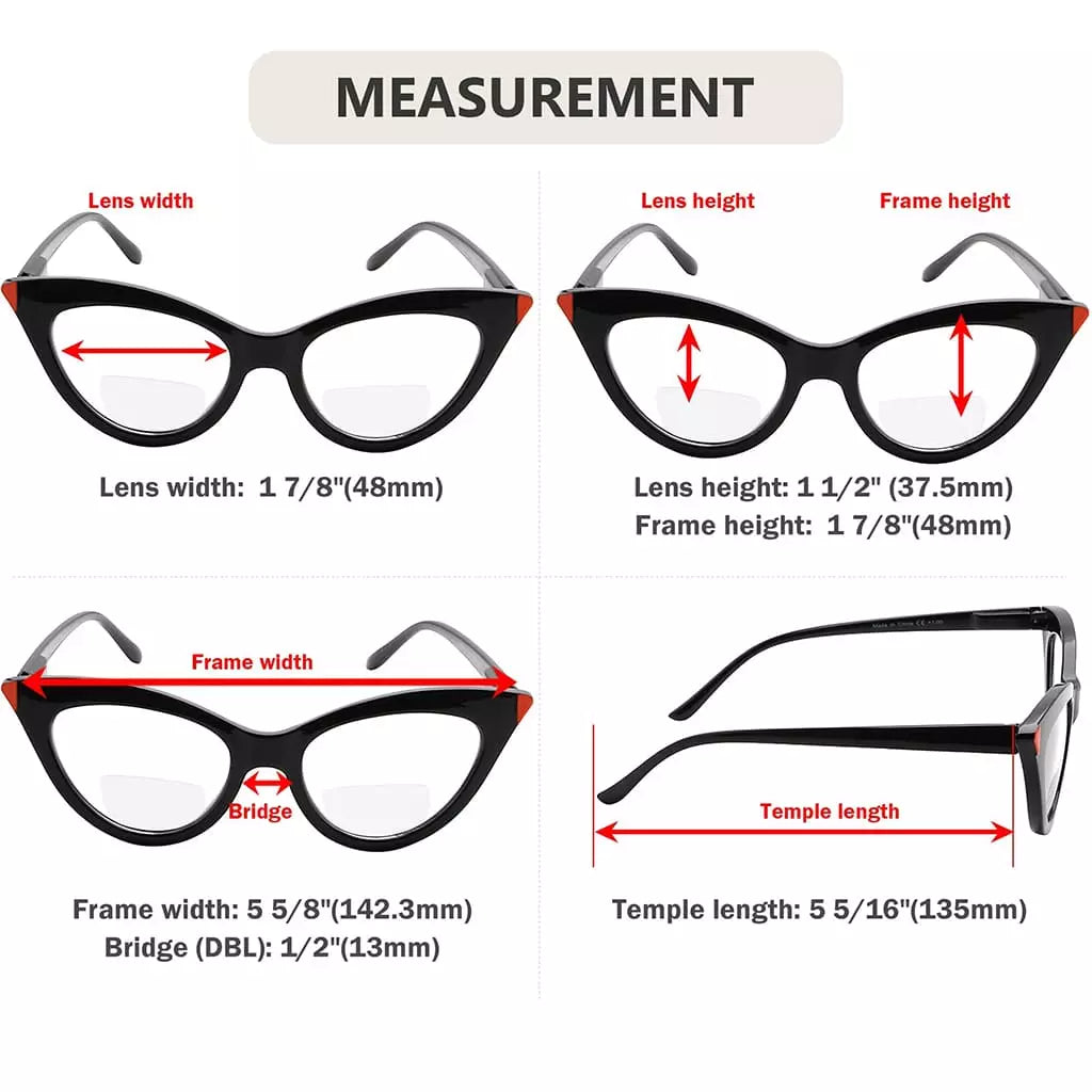 Wolar Bifocal Reading Glasses 4 Pack