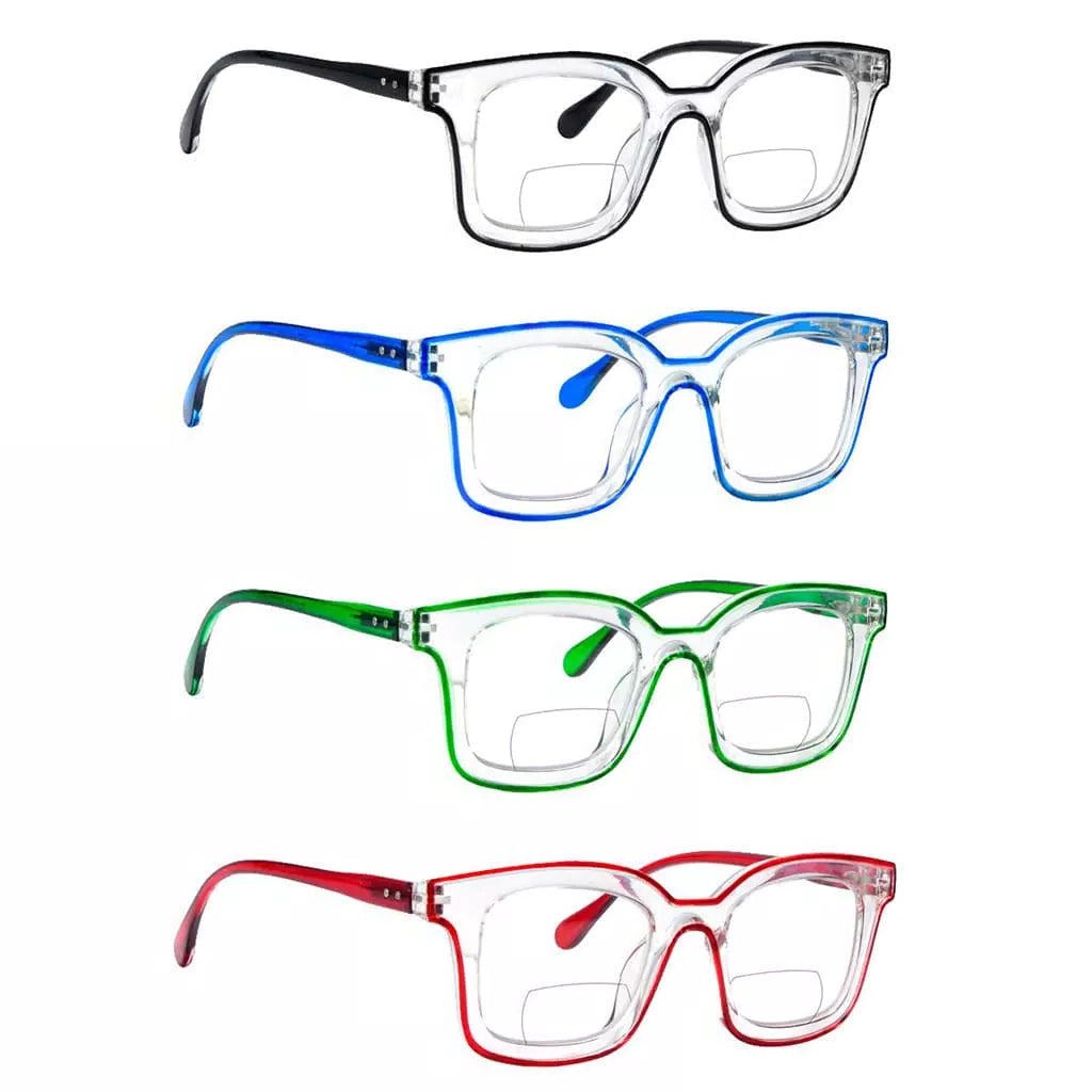 Wolat Bifocal Reading Glasses 4 Pack
