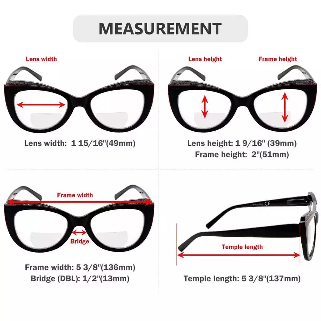 Wolbe Bifocal Reading Glasses 4 Pack