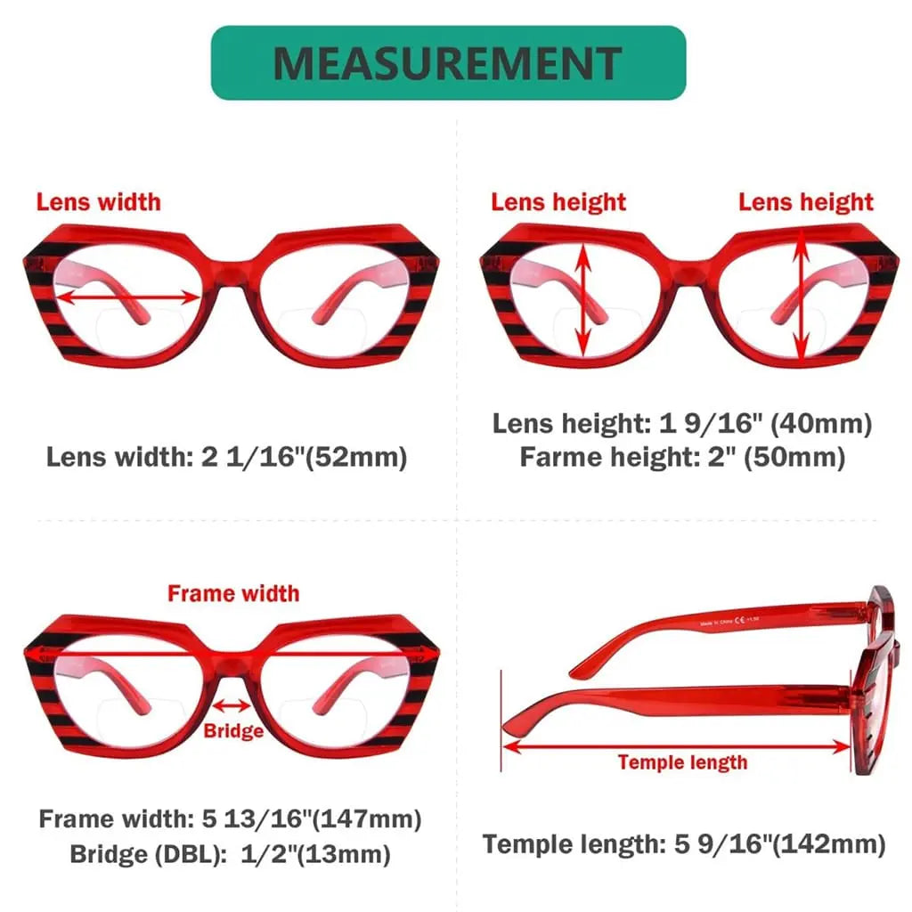 Wolbn Bifocal Reading Glasses 4 Pack