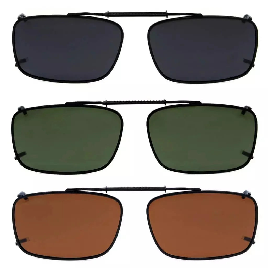 Woeac Polarized Clip on Sunglasses 3 Pack