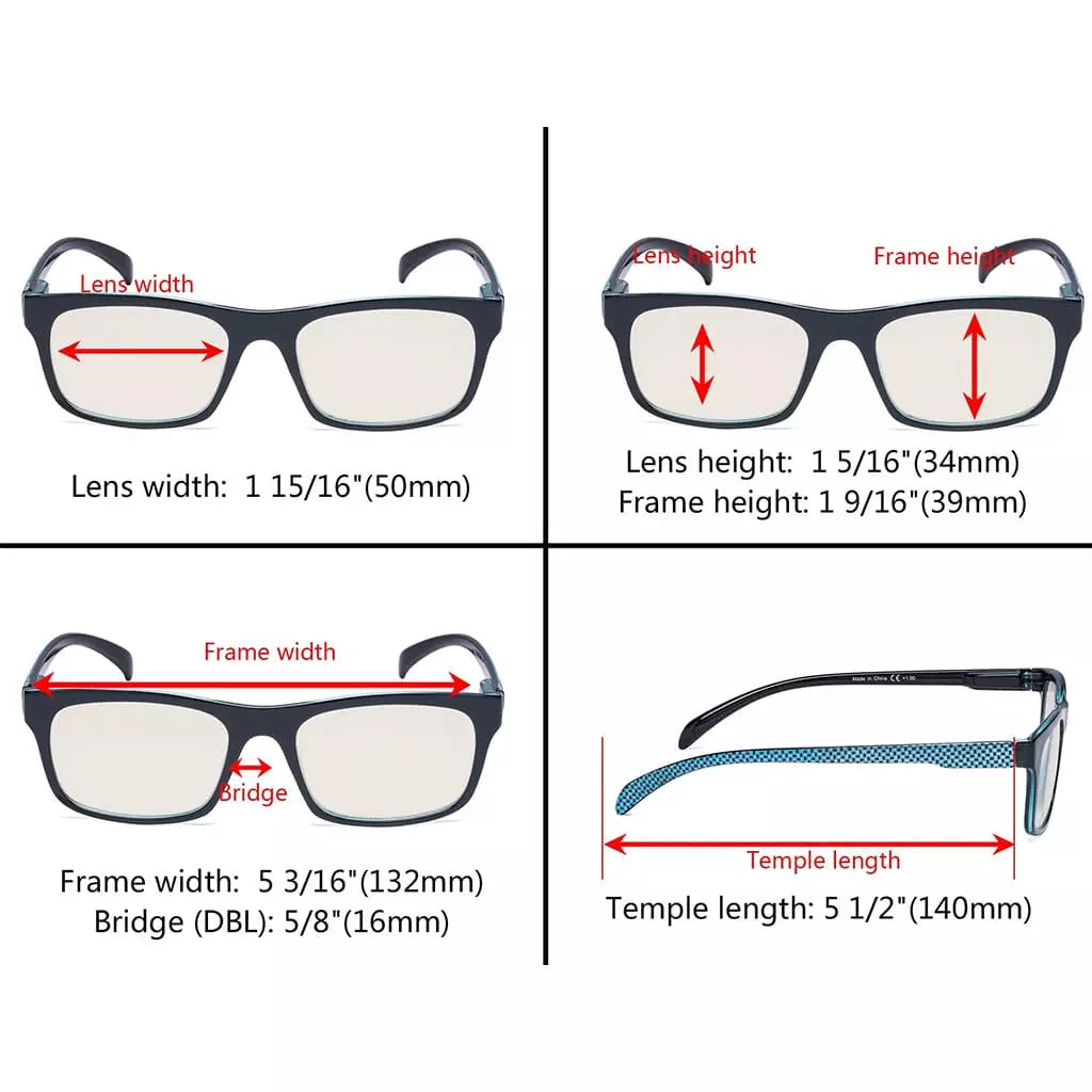 Wohaa Blue Light Blocking Glasses Light Yellow Tinted 4 Pack