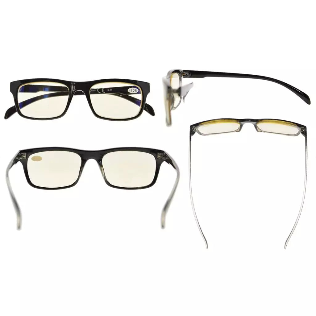 Wohaa Blue Light Blocking Glasses Light Yellow Tinted 4 Pack