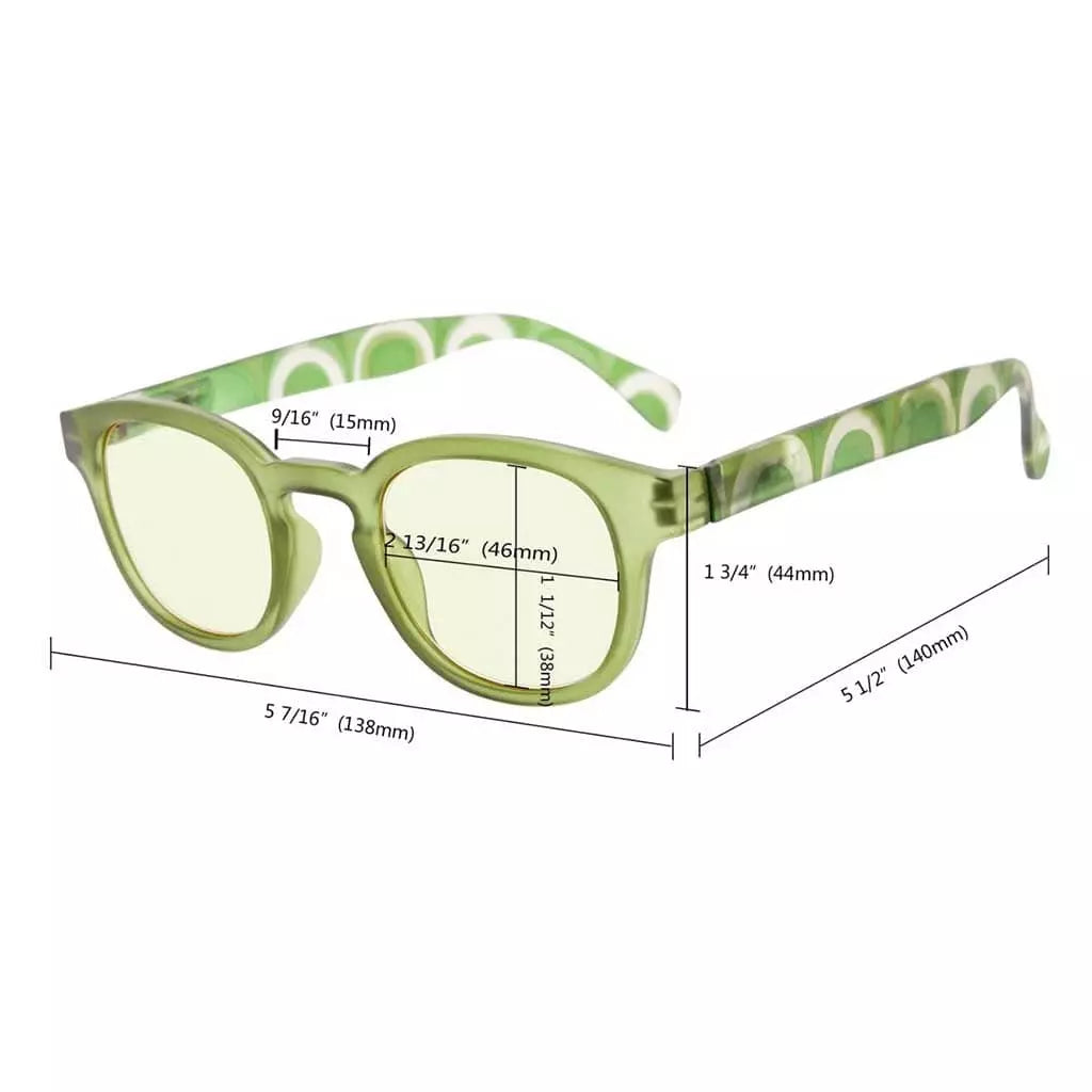 Wohat Blue Light Blocking Glasses Light Yellow Tinted 5 Pack