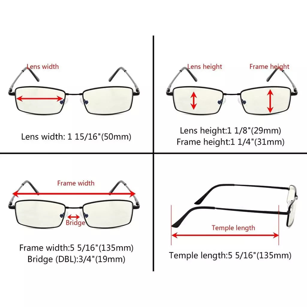 Wohbi Blue Light Blocking Reading Glasses Light Yellow Tinted 3 Pack