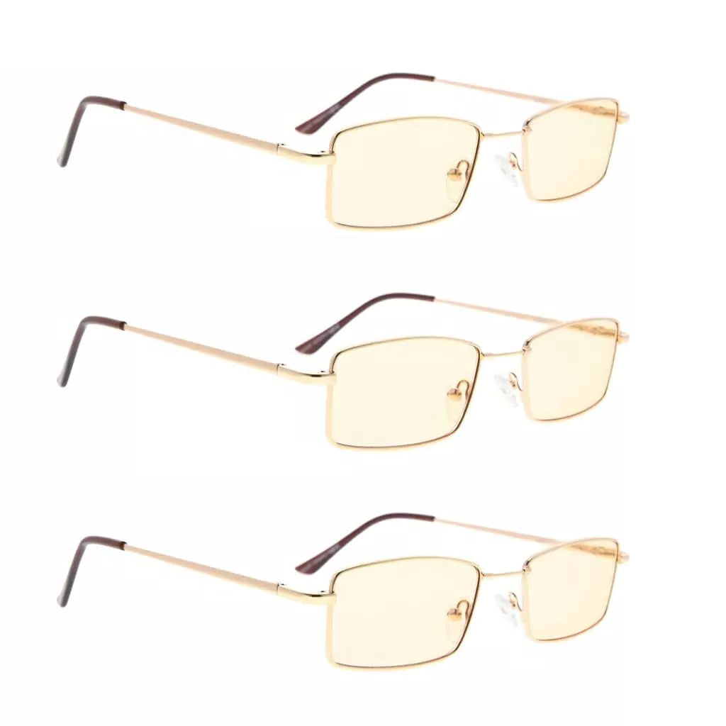 Wohbi Blue Light Blocking Reading Glasses Light Yellow Tinted 3 Pack