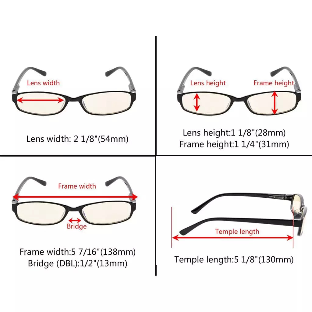 Wohbt Blue Light Blocking Reading Glasses Light Yellow Tinted 10 Pack