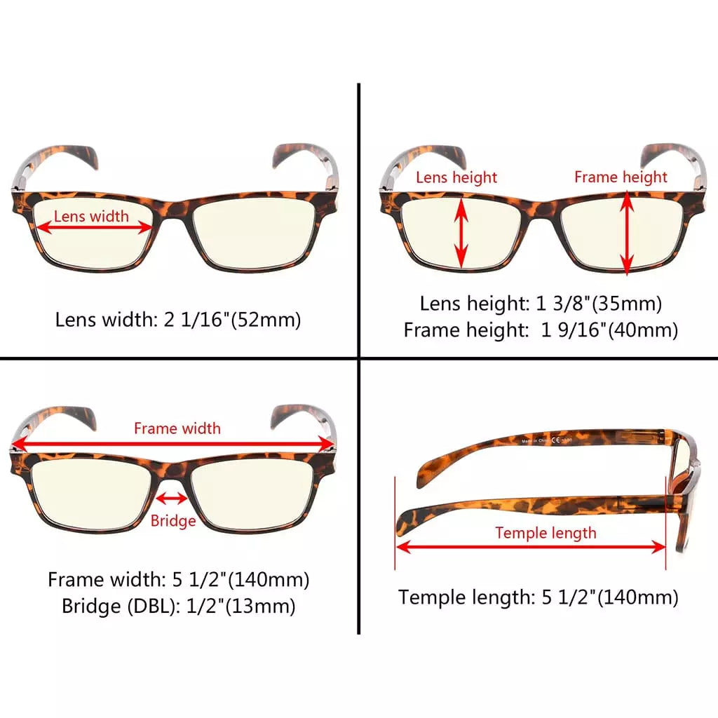 Woiai Blue Light Blocking Glasses Light Yellow Tinted 5 Pack