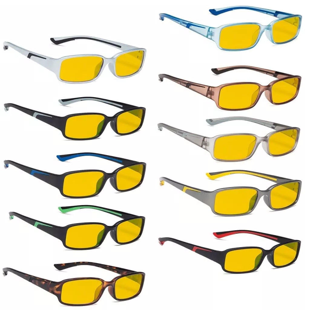 Woiak Blue Light Blocking Glasses Light Yellow Tinted 10 Pack