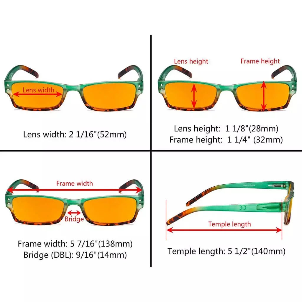 Woqaa Blue Light Blocking Glasses Orange Tinted 4 Pack
