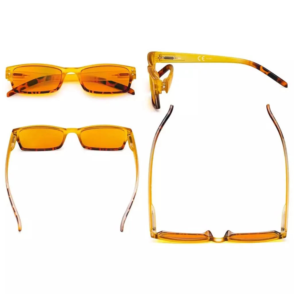 Woqaa Blue Light Blocking Glasses Orange Tinted 4 Pack