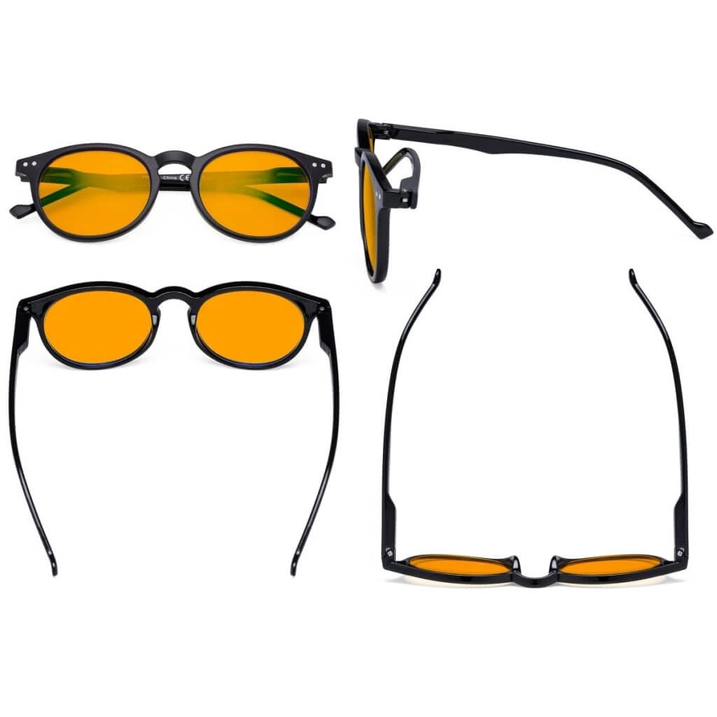 Woqah Blue Light Blocking Reading Glasses Orange Tinted 5 Pack