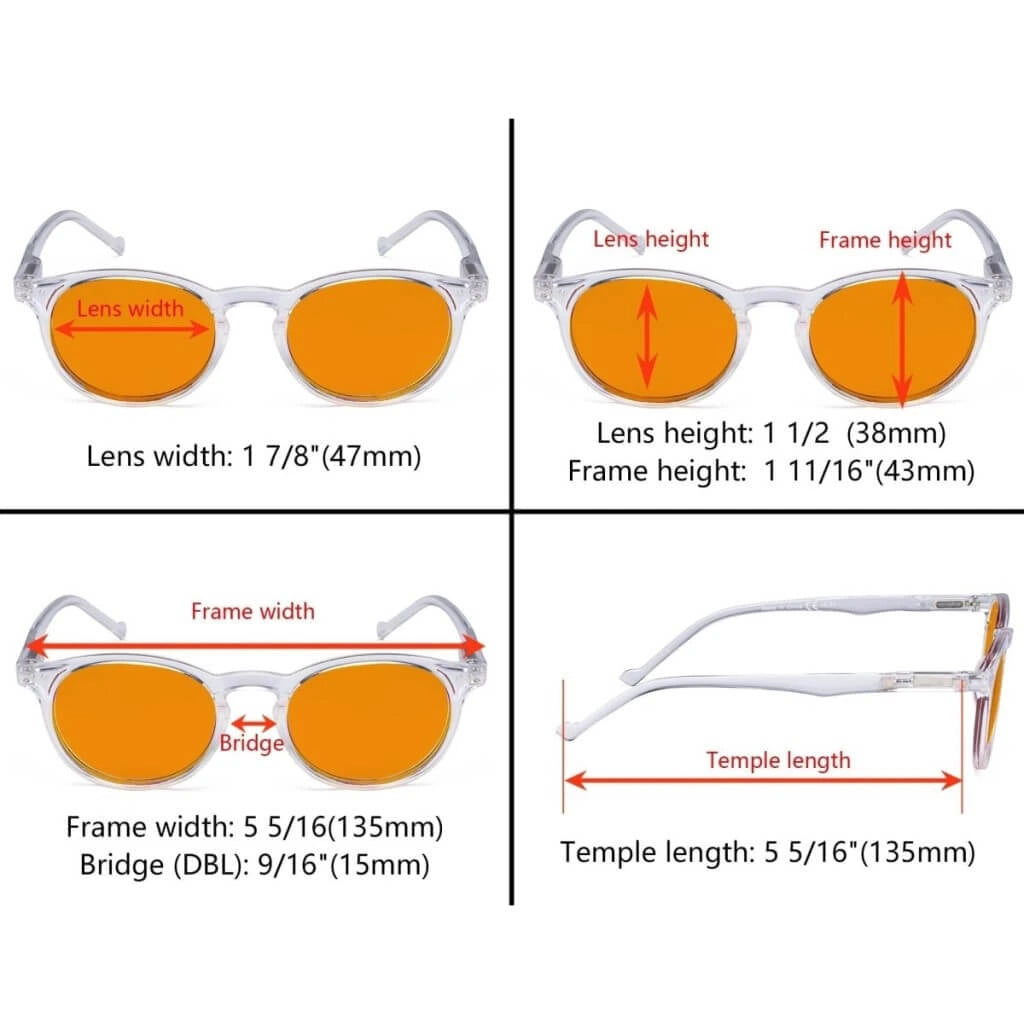 Woqah Blue Light Blocking Reading Glasses Orange Tinted 5 Pack