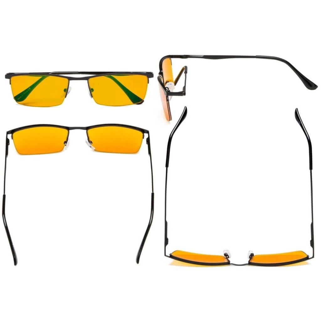 Woqbc Blue Light Blocking Reading Glasses Orange Tinted 4 Pack