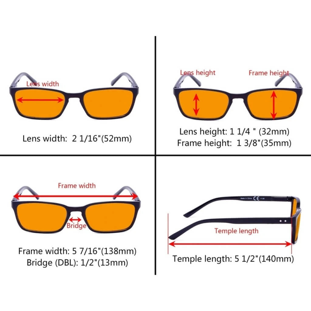Woqbm Blue Light Blocking Reading Glasses Orange Tinted 3 Pack