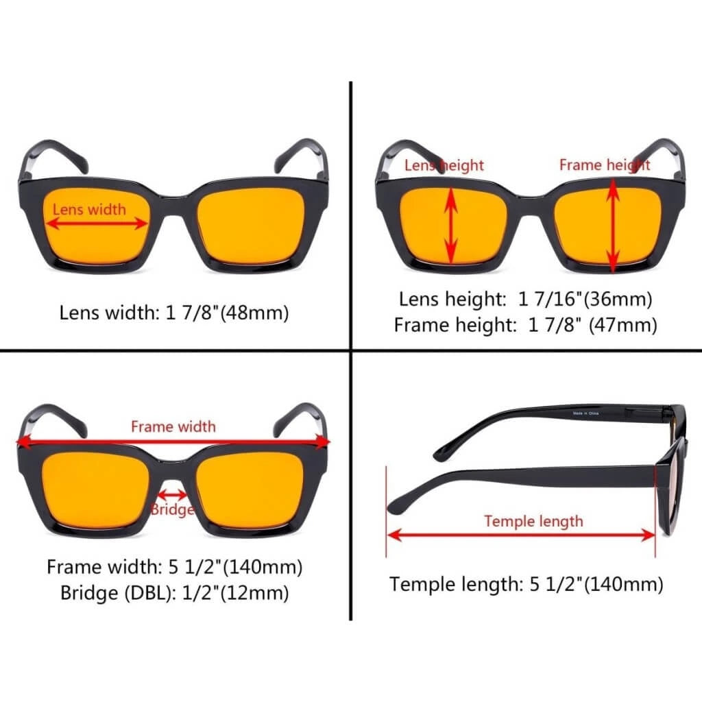 Woqbu Blue Light Blocking Glasses Orange Tinted 12 Pack