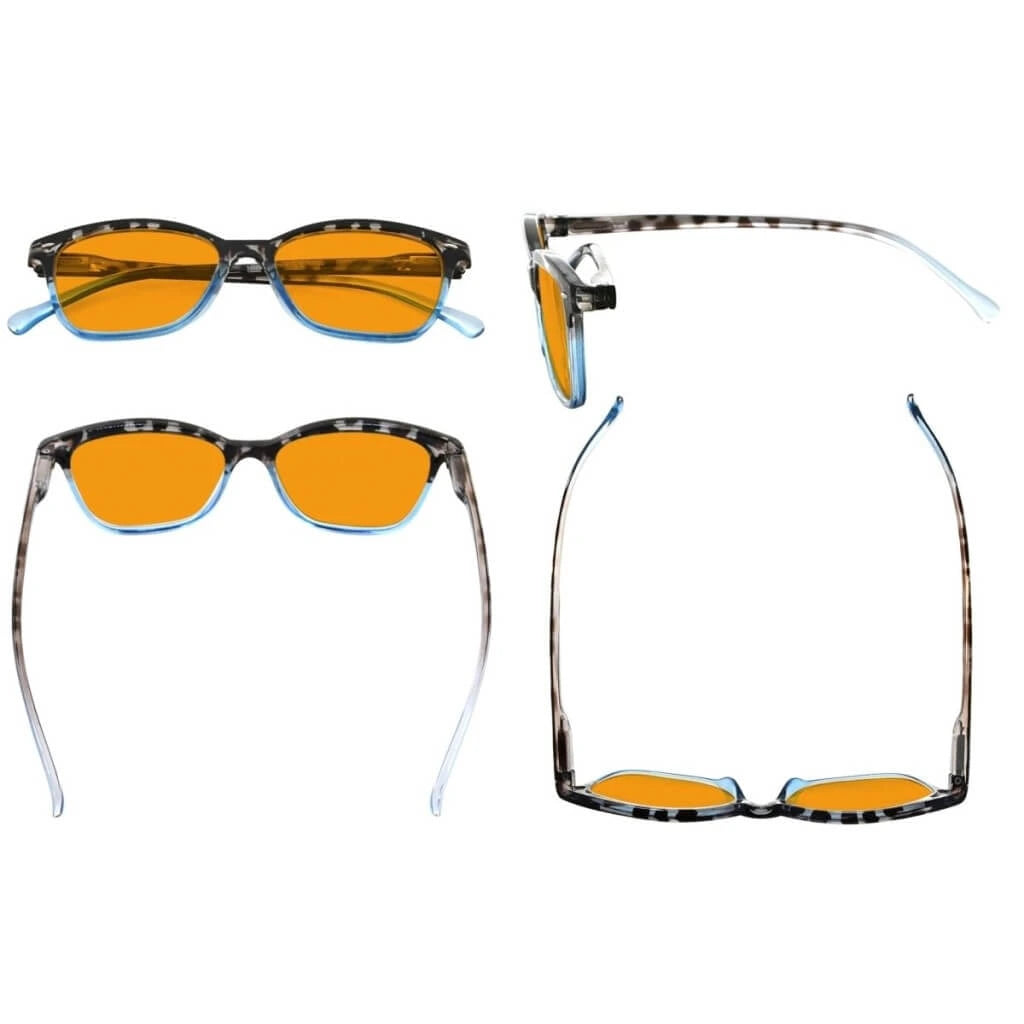 Woqbz Blue Light Blocking Glasses Orange Tinted 5 Pack