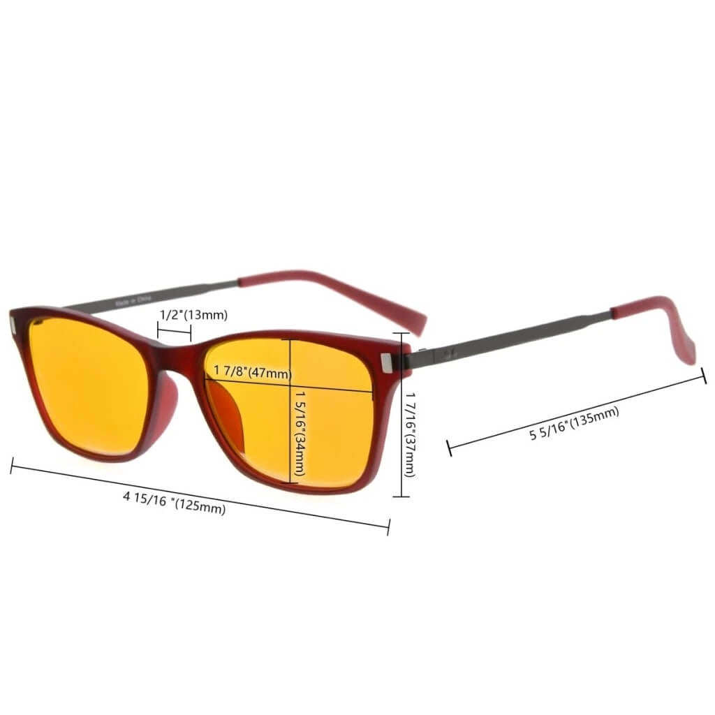 Wovad Blue Light Blocking Reading Glasses Orange Tinted 4 Pack