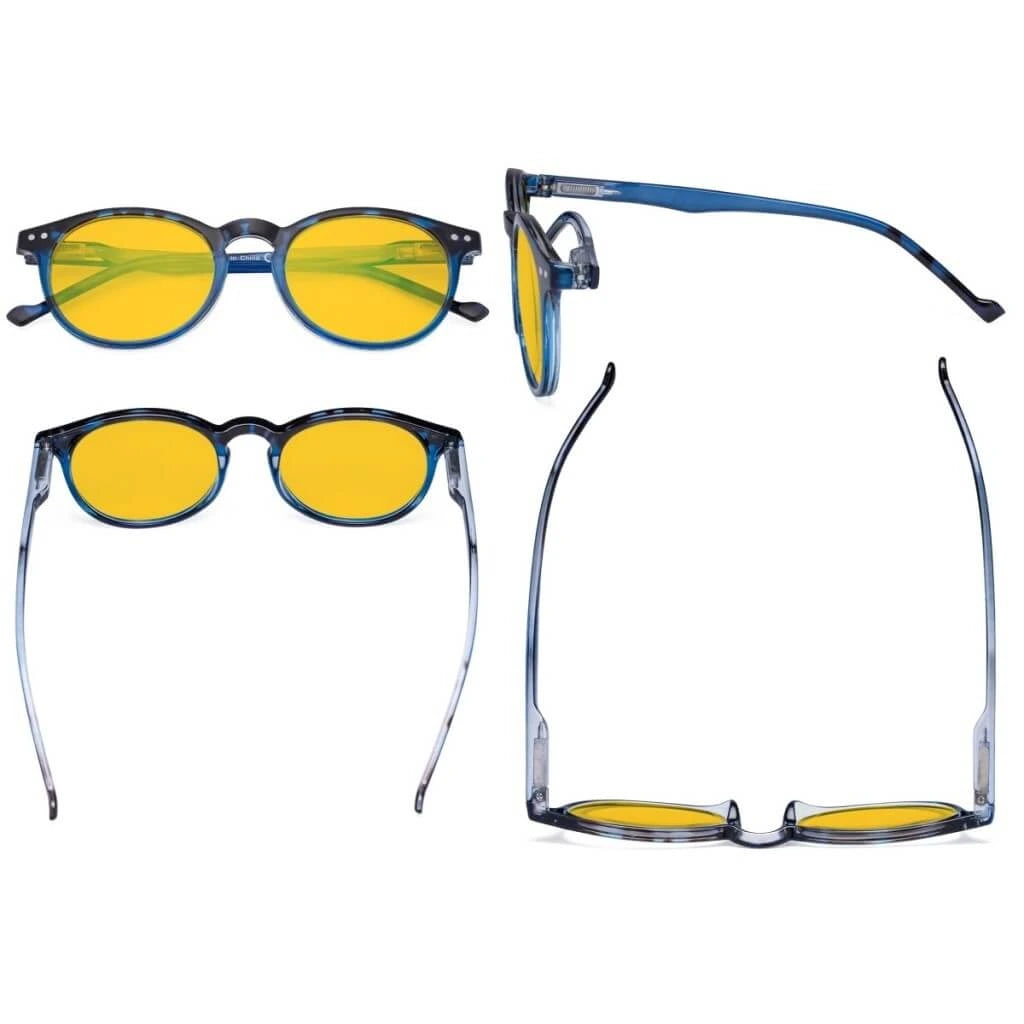 Wooan Blue Light Blocking Reading Glasses Amber Tinted 5 Pack