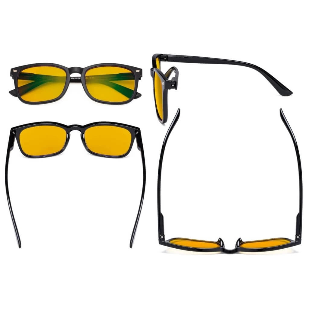 Woobl Blue Light Blocking Reading Glasses Amber Tinted 5 Pack