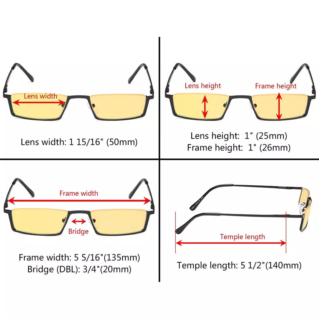 Wovbp Blue Light Blocking Reading Glasses Amber Tinted 4 Pack