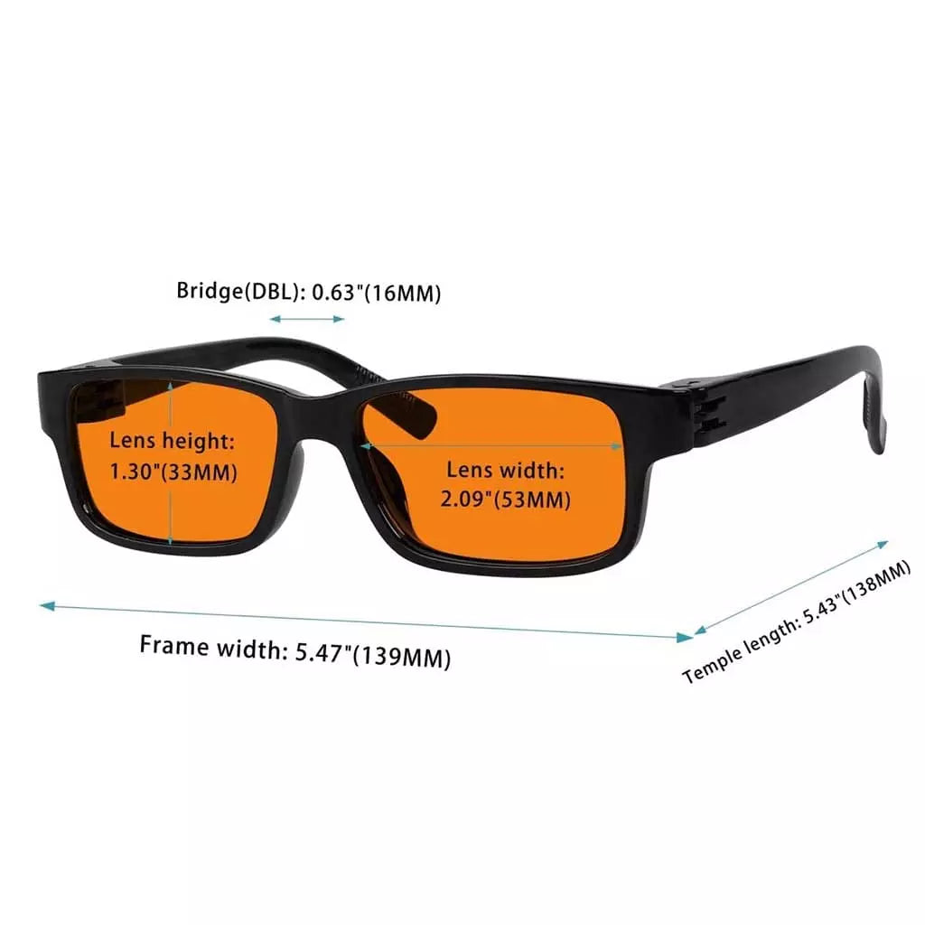 Wosab 100% Blue Light Blocking Metalless Screwless Glasses Orange Lens 6 Pack