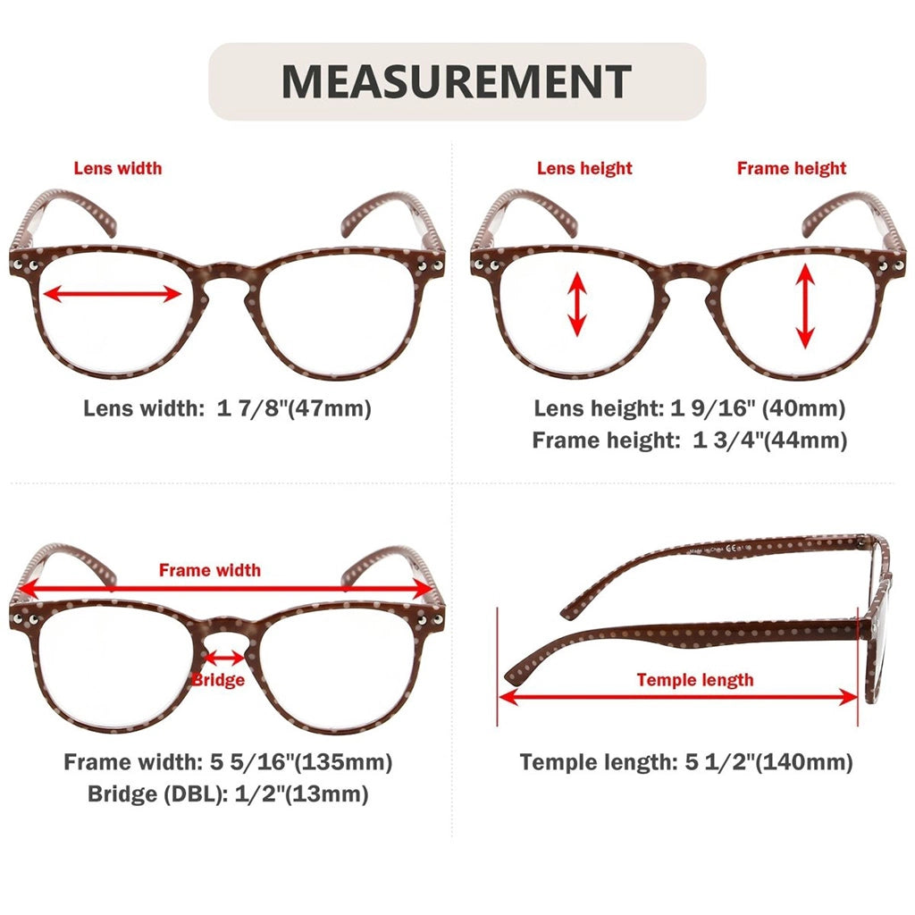 Wobay Reading Glasses 4 Pack