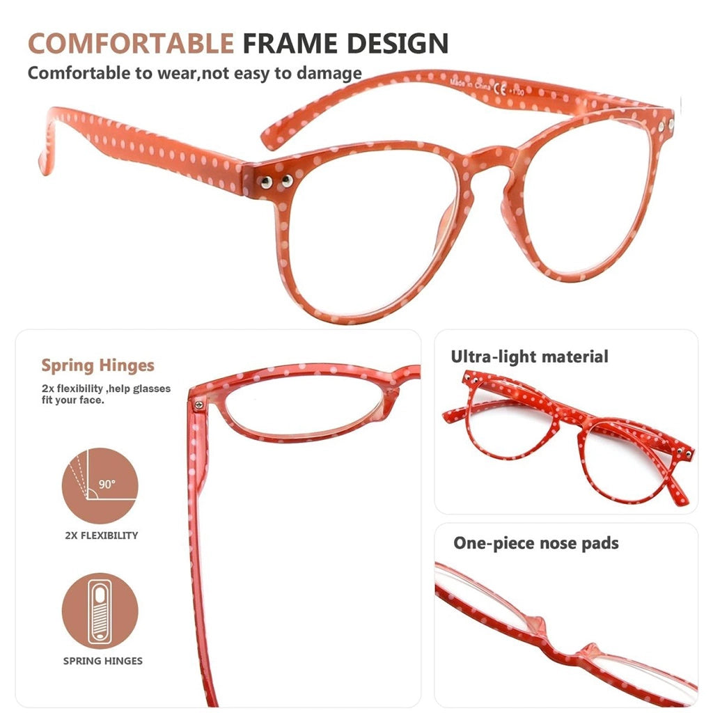 Wobay Reading Glasses 4 Pack