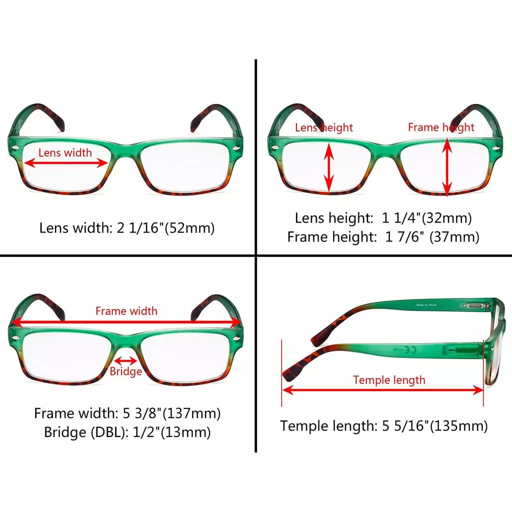 Wocau Reading Glasses 4 Pack