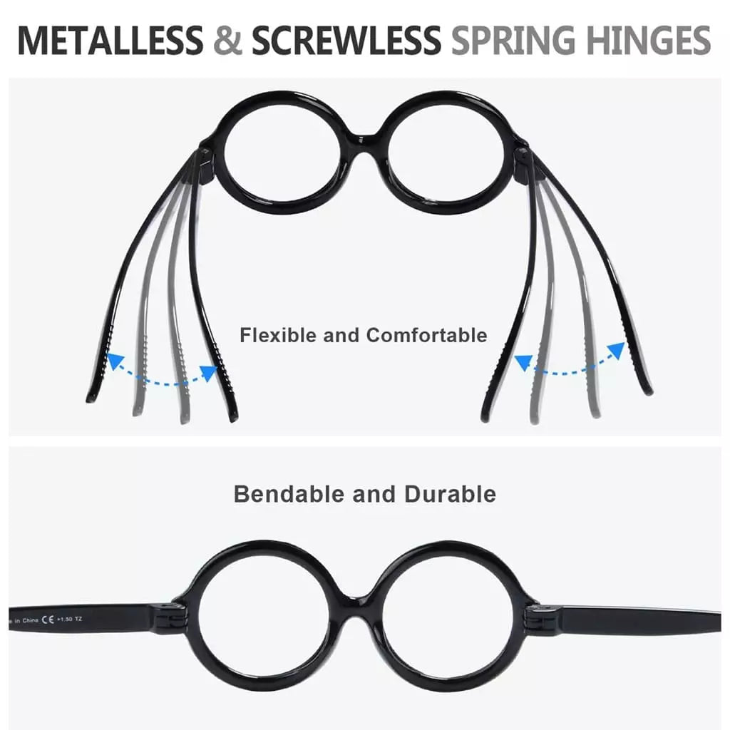 Worbg Metalless Screwless Reading Glasses 6 Pack
