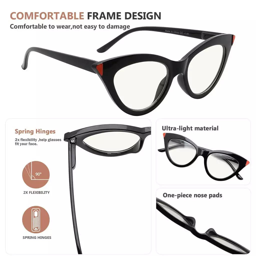 Woibe Blue Light Blocking Reading Glasses Light Yellow Tinted 12 Pack