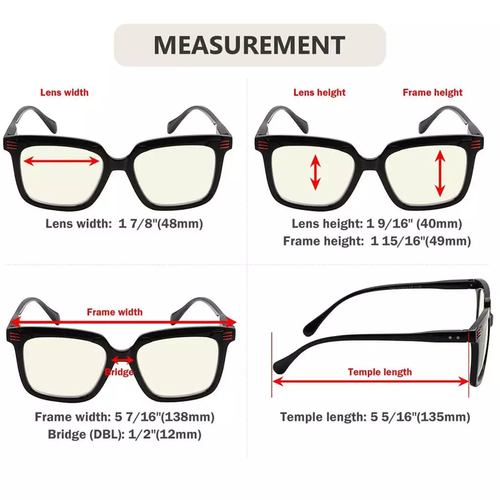 Woibn Blue Light Blocking Reading Glasses Light Yellow Tinted 4 Pack