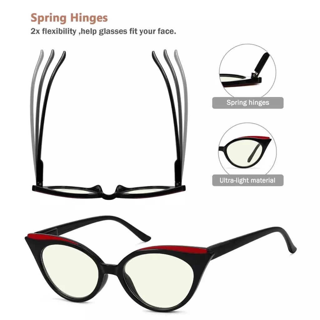 Wojao Blue Light Blocking Glasses Light Yellow Tinted 5 Pack