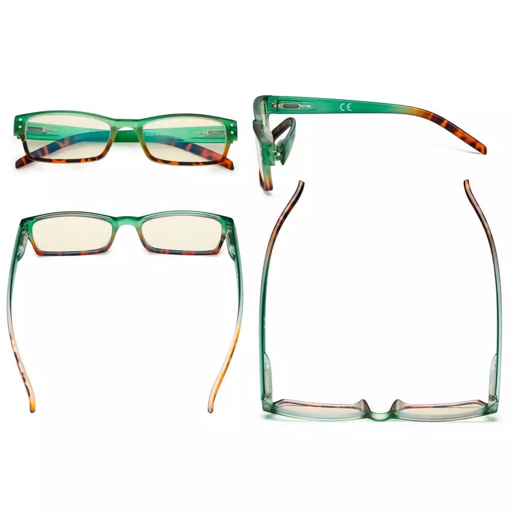 Wojbm Blue Light Blocking Glasses Light Yellow Tinted 4 Pack