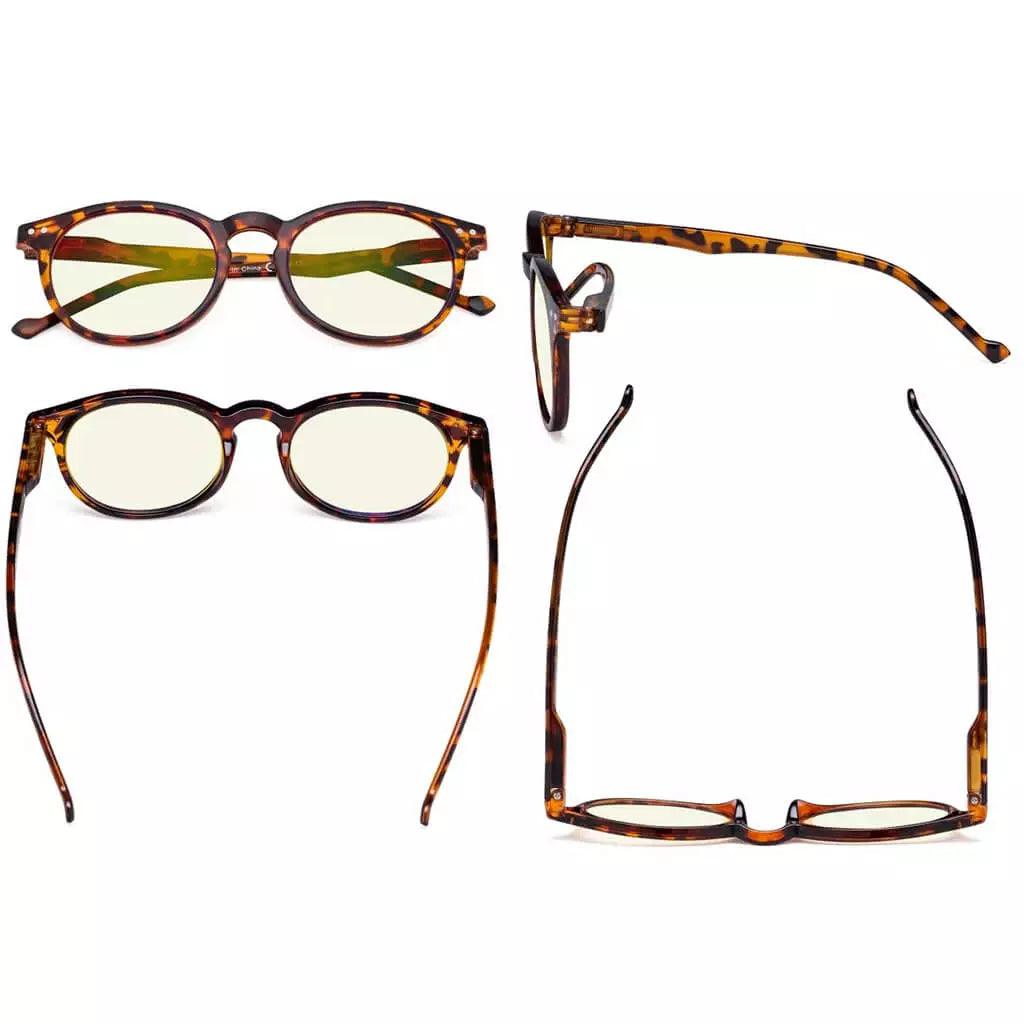 Woicd Blue Light Blocking Glasses Light Yellow Tinted 5 Pack