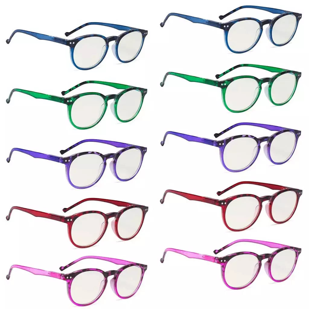 Womaa Blue Light Blocking Reading Glasses Light Yellow Tinted 10 Pack