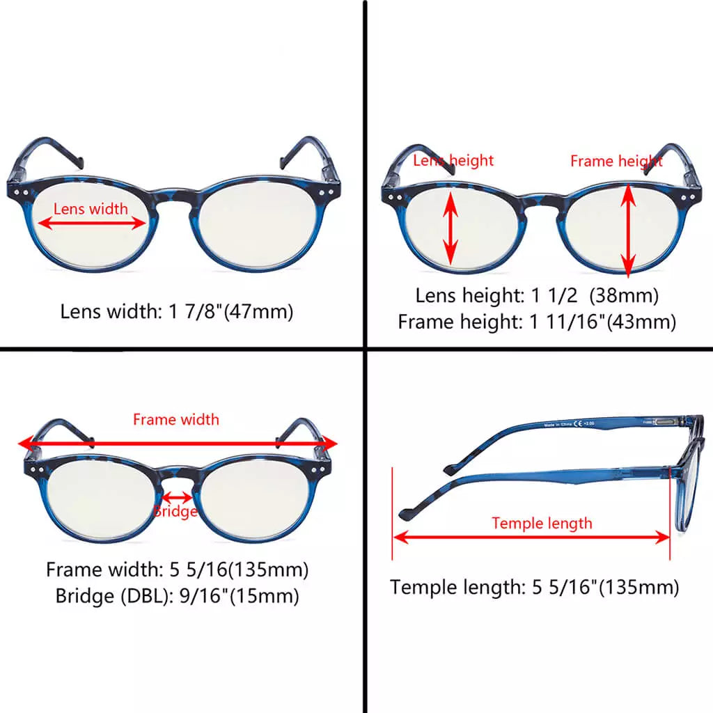 Womaa Blue Light Blocking Reading Glasses Light Yellow Tinted 10 Pack