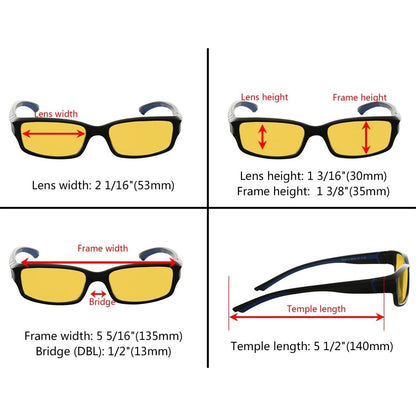 Wovbz Blue Light Blocking Glasses Amber Tinted 10 Pack